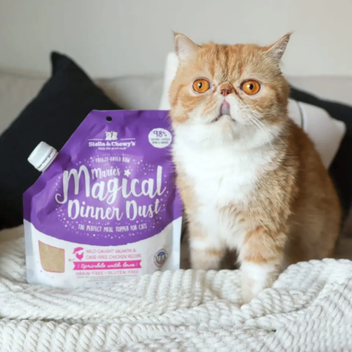 (訂貨需時2-3天) Stella & Chewy's CAT 魔幻肉塵 凍乾糧伴 Freeze-Dried Raw Marie's Magical Dinner Dust 三文魚+雞肉配方 Wild-Caught Salmon & Cage-Free Chicken Recipe 7oz (C-MDSC-7)(EXP::28/12/2026)